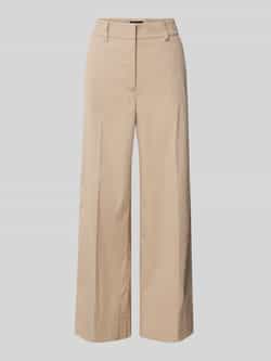 CAMBIO Wide leg stoffen broek met riemlussen model 'CARA'