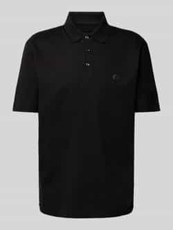 Hugo Boss Zwarte Polo Shirt met Monogram Patch Black Heren