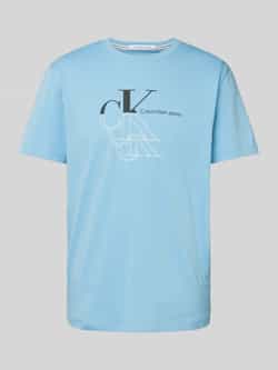 Calvin Klein Jeans Monogram Echo Heren T-Shirt Lente Zomer Blue Heren