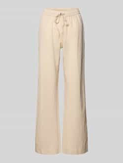 NEO NOIR Straight fit linnen broek met steekzakken model 'Sonar'