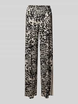 Oui Stoffen broek met galonstrepen