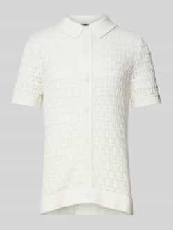 Strellson Gebreid jack met broderie anglaise model 'ANDER'