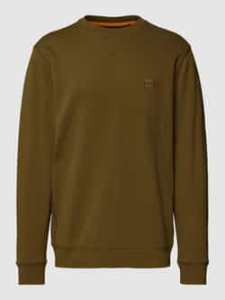 Hugo Boss Heren Sweatshirt Groen Ronde Hals Katoen Green Heren