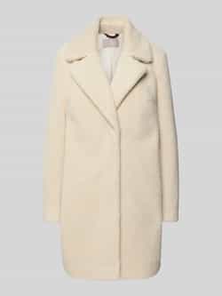 Christian Berg Woman Selection Lange jas van teddybont met reverskraag
