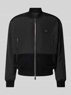 Armani Exchange Zwarte Bomberjack Modern Minimalistisch Ontwerp Black Heren