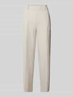CAMBIO Tapered fit stoffen broek met verkort model