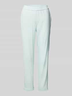 Marc Cain Regular fit linnen broek met elastische band