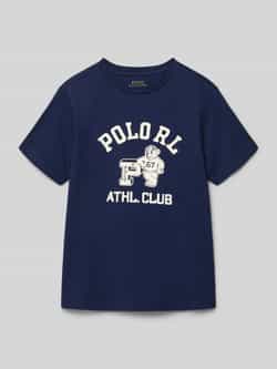 Polo Ralph Lauren Teens T-shirt met labelprint en ronde hals