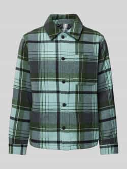 S.Oliver RED LABEL Regular fit overshirt met borstzak en ruitmotief