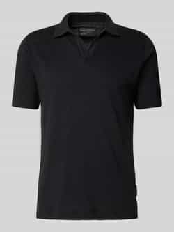 Marc O'Polo Regular fit poloshirt van een mix van katoen en linnen