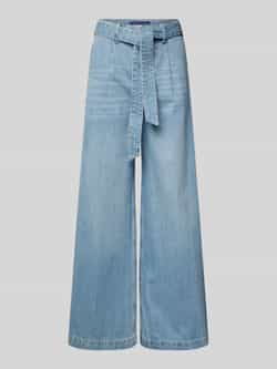 Scotch & Soda Wide leg jeans met strikceintuur