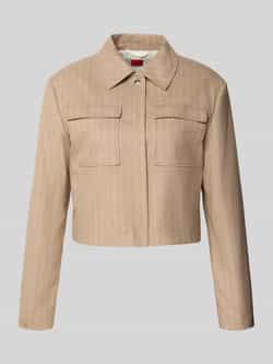 HUGO Boxy fit blazer van flanel model 'ALERO'