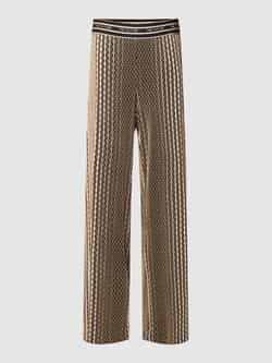 CAMBIO Flared stoffen broek in mesh look model 'ALLISON'