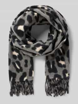 Kurt Beines Sjaal in animallook met franjes model 'XXL Leo'