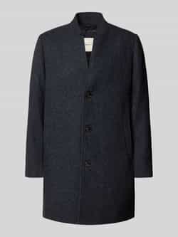 Tom Tailor Denim Regular fit wollen lange jas met all-over motief