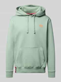 Alpha industries Hoodie met logo en kangoeroezak