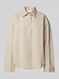 Christian Berg Woman Relaxed fit linnen blouse met doorknoopsluiting