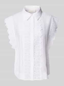 Copenhagen Muse Blousetop met kant en blinde knoopsluiting