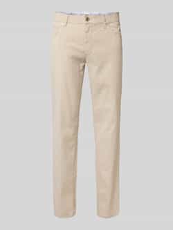 BRAX Regular fit linnen broek in 5-pocketmodel model 'CADIZ'