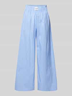 VILLA SOPHIE Wide leg stoffen broek met elastische band model 'LUNA'