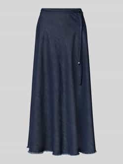 LUISA CERANO Midirok met franjes en strikceintuur