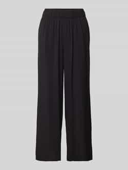 S.Oliver cropped high waist wide leg culotte zwart