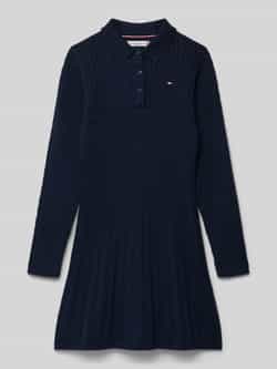 Tommy Hilfiger Teens Getailleerde gebreide jurk van puur katoen