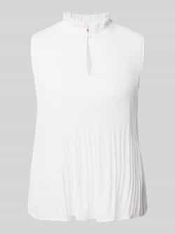 Liu Jo White Regular fit blousetop met plissévouwen