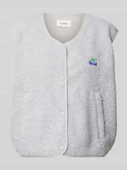 American vintage Bodywarmer van teddybont met labelpatch model 'HOKTOWN'