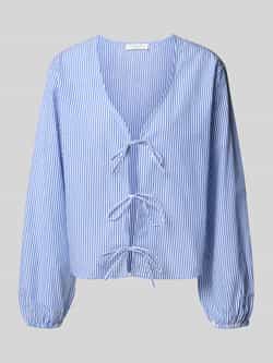 Christian Berg Woman Relaxed fit blouse van puur katoen met vetersluiting