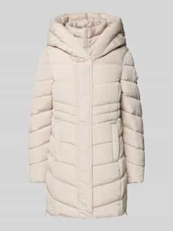 Tom Tailor Regular fit gewatteerde lange jas met capuchon
