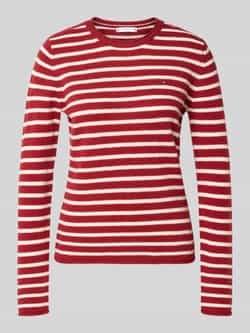 Tommy Hilfiger Slim fit gebreide pullover van zuivere wol