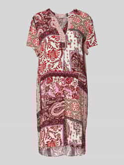 Christian Berg Woman Selection Knielange jurk van viscose met V-hals