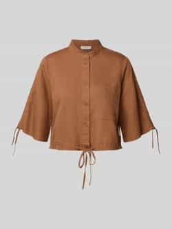 Marc O'Polo DENIM Korte blouse van een mix van linnen en katoen