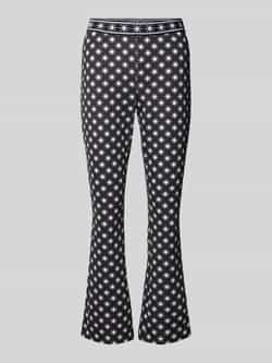 Marc Cain Flared fit stoffen broek met elastische band