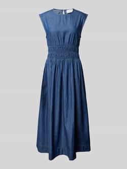 NEO NOIR Midi-jurk met ruches model 'Esmy Denim'