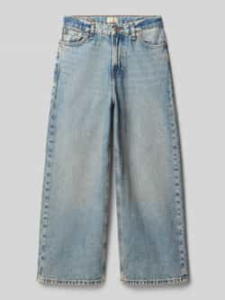 JACK & JONES JUNIOR high waist wide leg jeans light blue denim