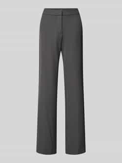 Review High waist stoffen broek met knoop haakjes- en ritssluiting