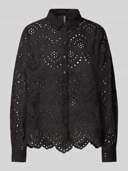 Pieces Regular fit blouse met lange mouwen van puur katoen model 'VILDE'