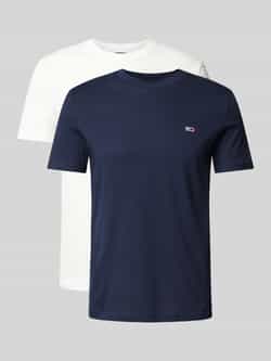 TOMMY JEANS Shirt met ronde hals TJM XSLIM 2PACK JERSEY TEE EXT (Set van 2)