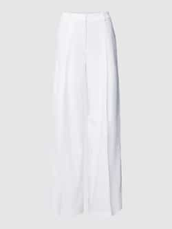 CAMBIO Wide leg linnen broek met bandplooien model 'MIRA'
