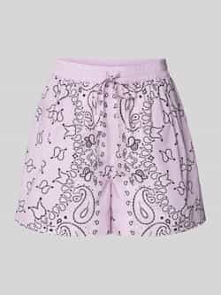 Essentiel Antwerp Korte loose fit broek met motiefprint model 'HISSELS'