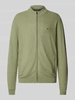 FYNCH-HATTON Regular fit gebreid jack met ritssluiting