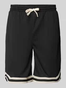 Redefined Rebel Regular fit korte mesh broek met contraststrepen model 'COLLIN'