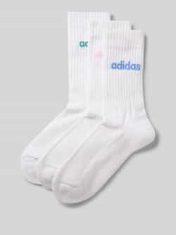 Adidas Sportswear Sokken met logostitching in een set van 3 paar model 'Crew'