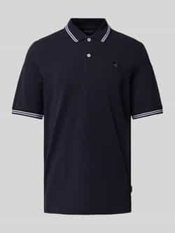 Bugatti Poloshirt met contrastgarnering