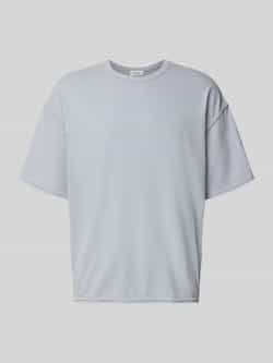 American vintage T-shirt met geribde ronde hals model 'FAZY'