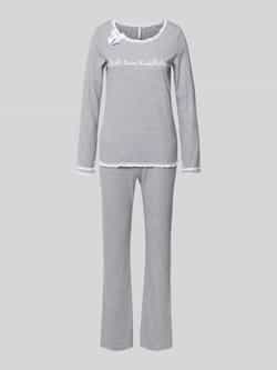 LOUIS & LOUISA Regular fit pyjama met sierstrik model 'Zeit zum Kuscheln'