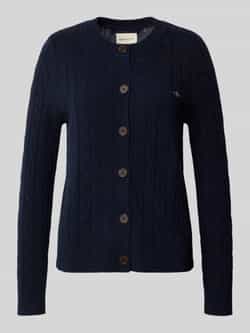 Gant Gebreid jack met kabelpatroon en labelstitching