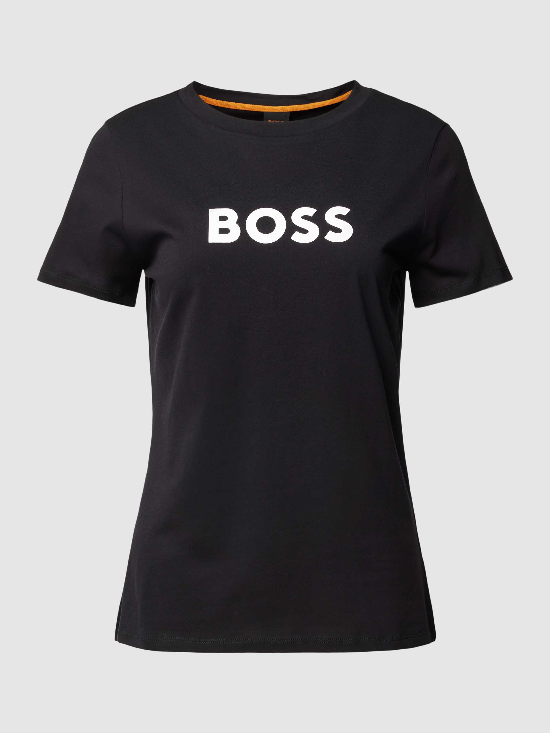 Boss Orange Regular fit T-shirt met labelprint en korte mouwen